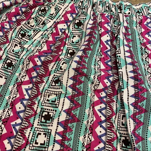 Forever 21 Tribal Print Loose Fit Skirt Juniors' Size Large w/ Pockets - Picture 2 of 8